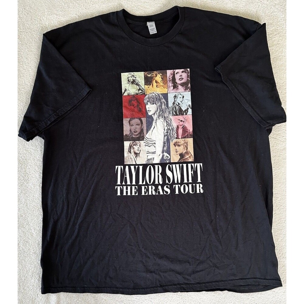 Taylor Swift Black Eras Tour Graphic   Oversized T-Shirt Concert Merch Size 2X
